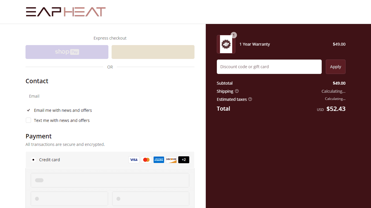 How to apply EAP Heat coupon code